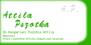 attila pszotka business card